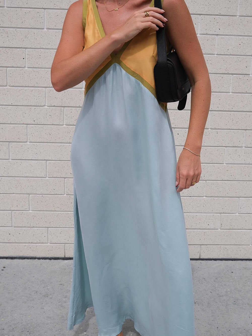 Zara Panel Play V-Neck Dress