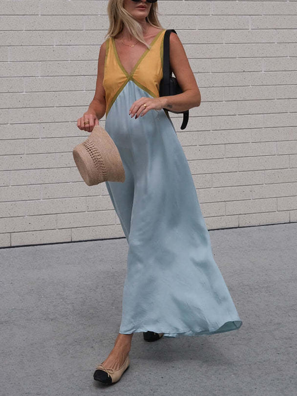 Zara Panel Play V-Neck Dress