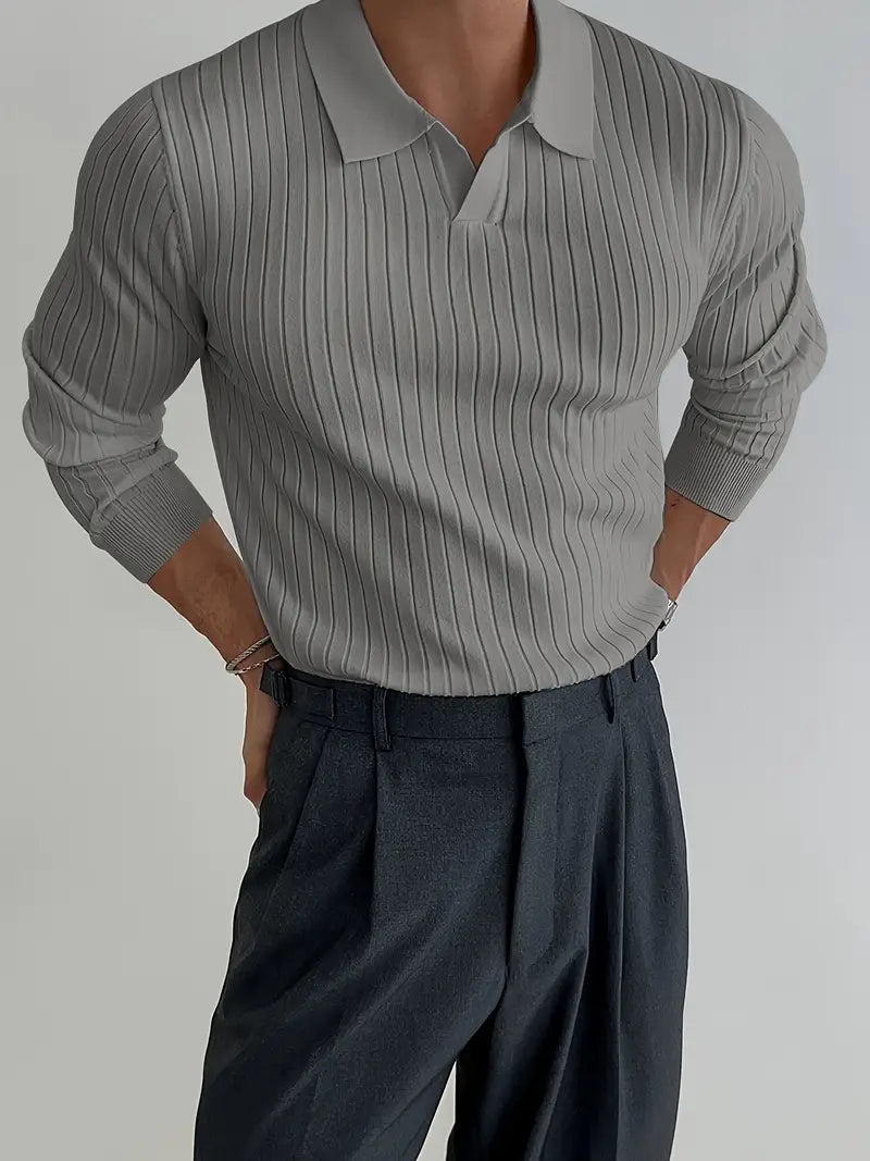 Men’s V-Neck Long Sleeve T-Shirt