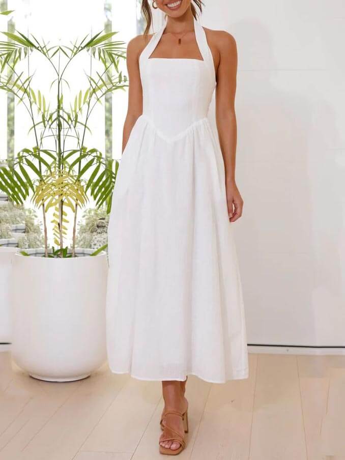 Black Halo Waist Dress