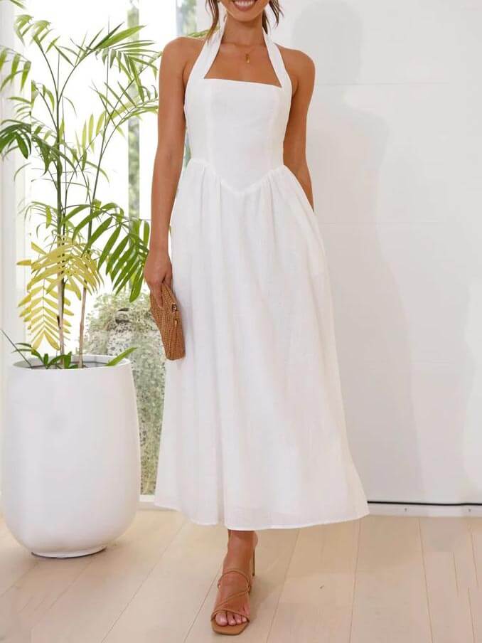 Black Halo Waist Dress