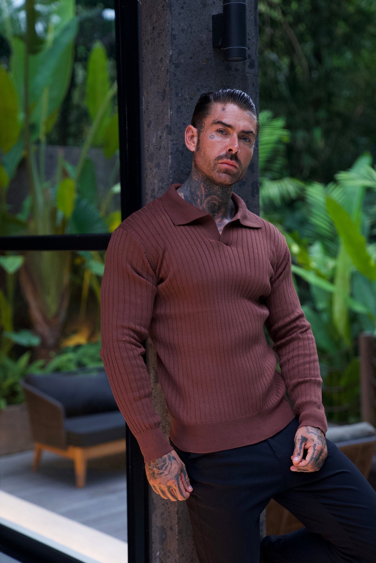 Men’s V-Neck Long Sleeve T-Shirt