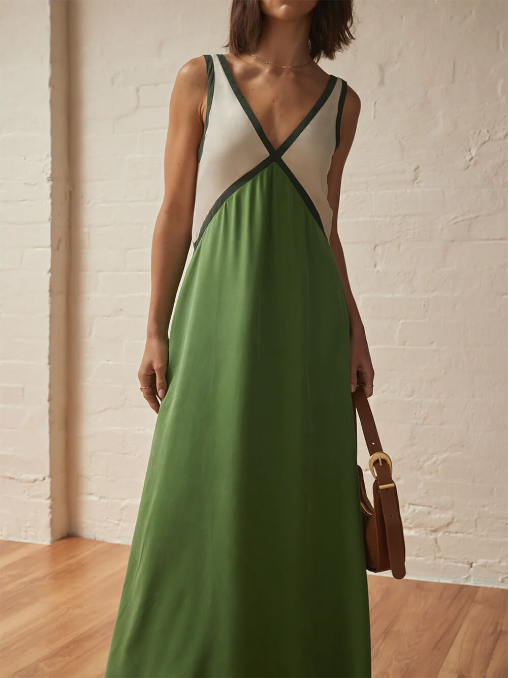 Zara Panel Play V-Neck Dress