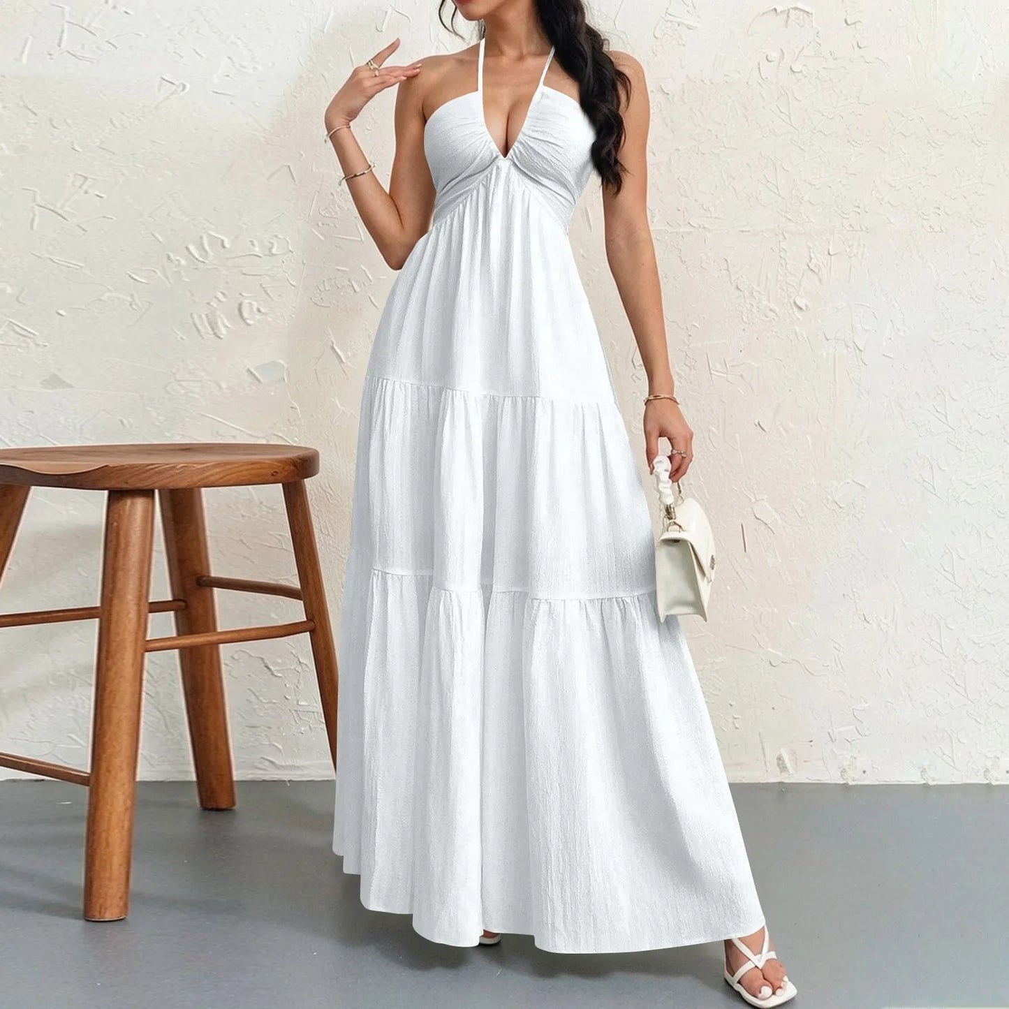Éloria Lace-Up A-Line Dress