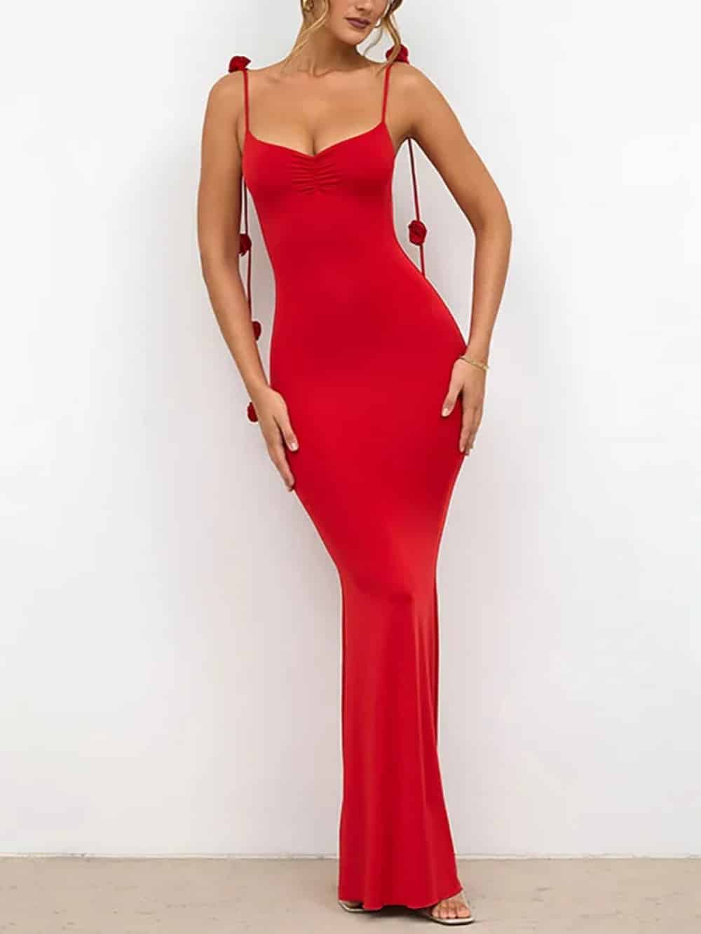 Cami Style Backless Decor Maxi Dress
