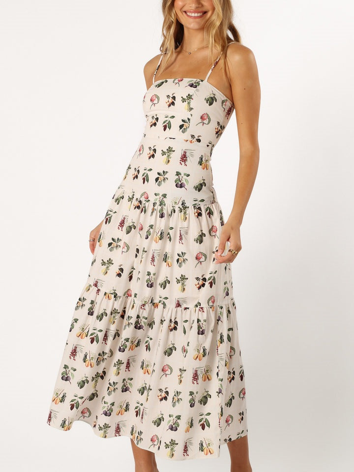 Botanical Fruit Midi Dress