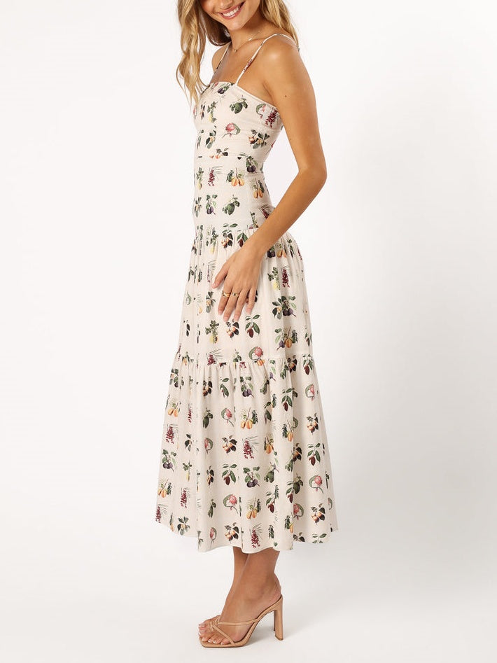 Botanical Fruit Midi Dress