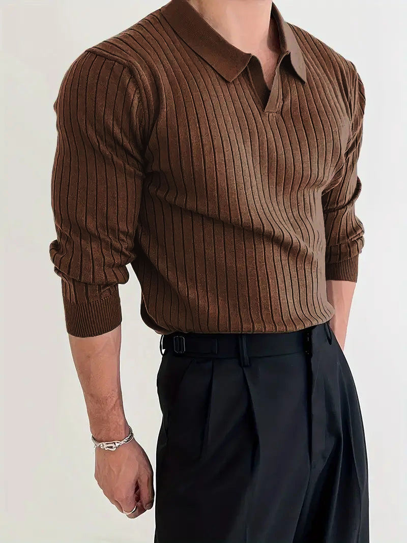 Men’s V-Neck Long Sleeve T-Shirt