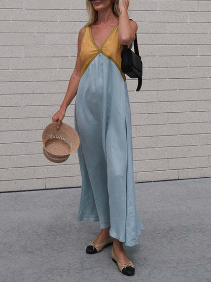 Zara Panel Play V-Neck Dress