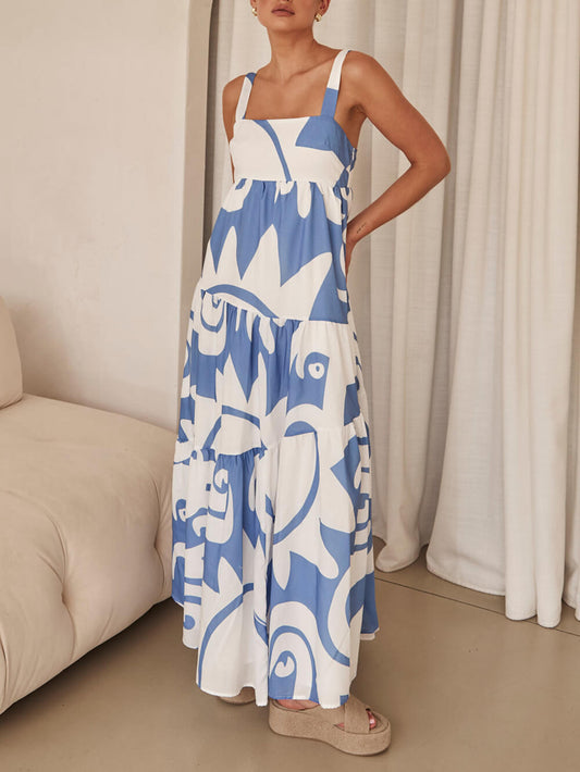 Seren Linea Geometric Print Maxi Dress