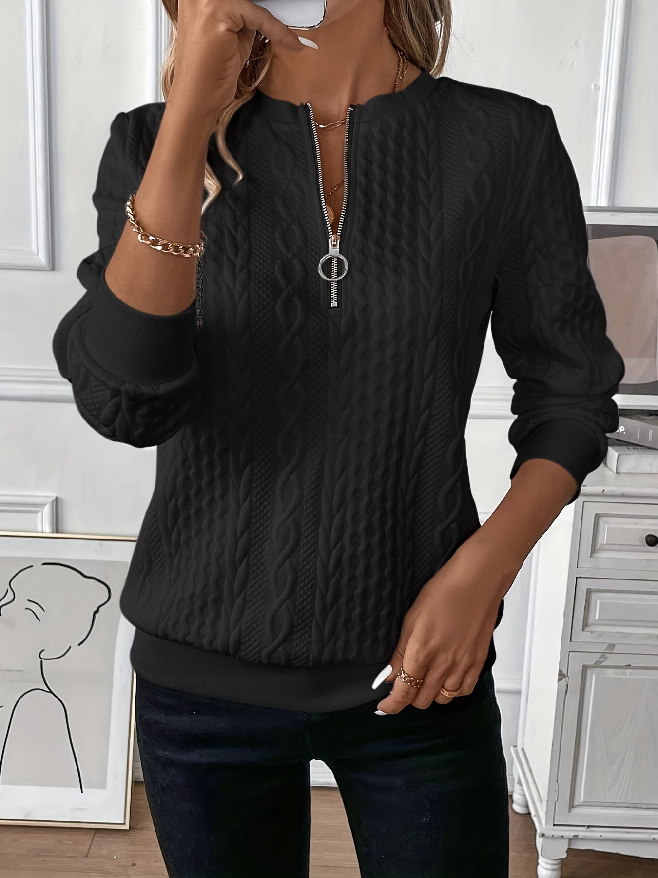 The Ivy Zip-Up Sweater