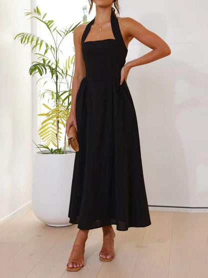 Black Halo Waist Dress
