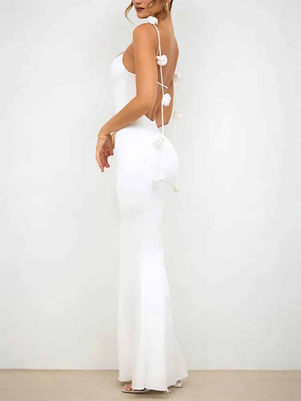 Cami Style Backless Decor Maxi Dress