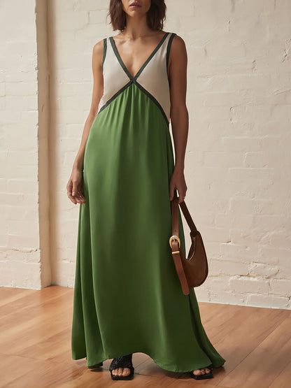 Zara Panel Play V-Neck Dress