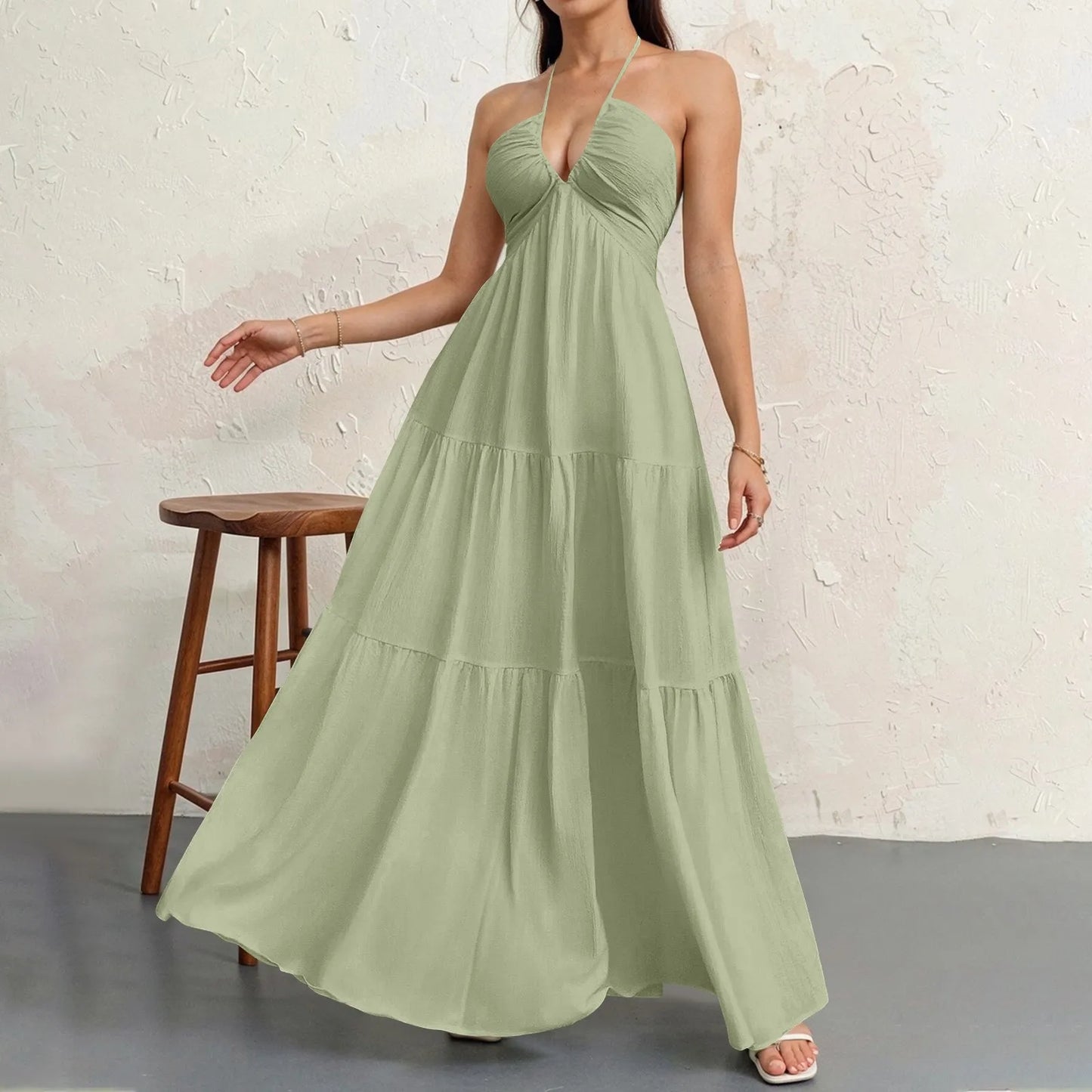 Éloria Lace-Up A-Line Dress