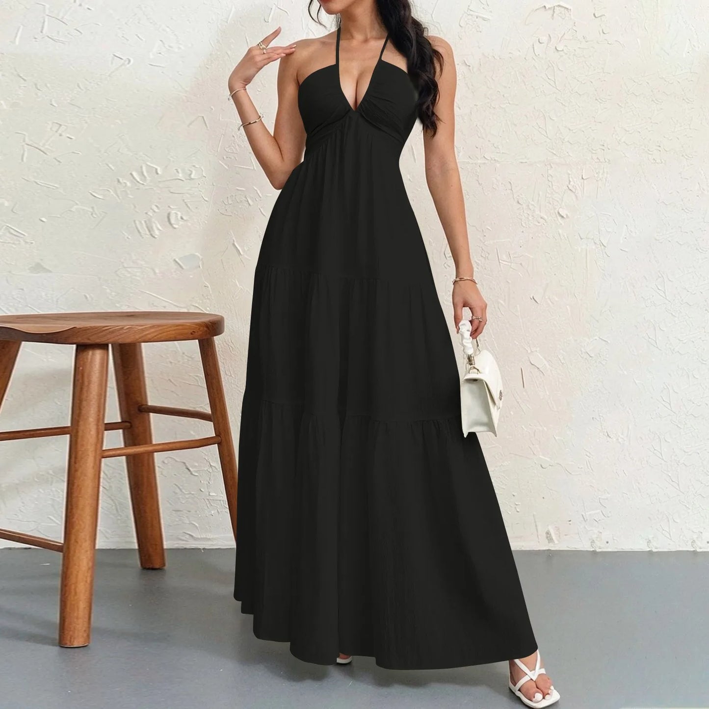Éloria Lace-Up A-Line Dress