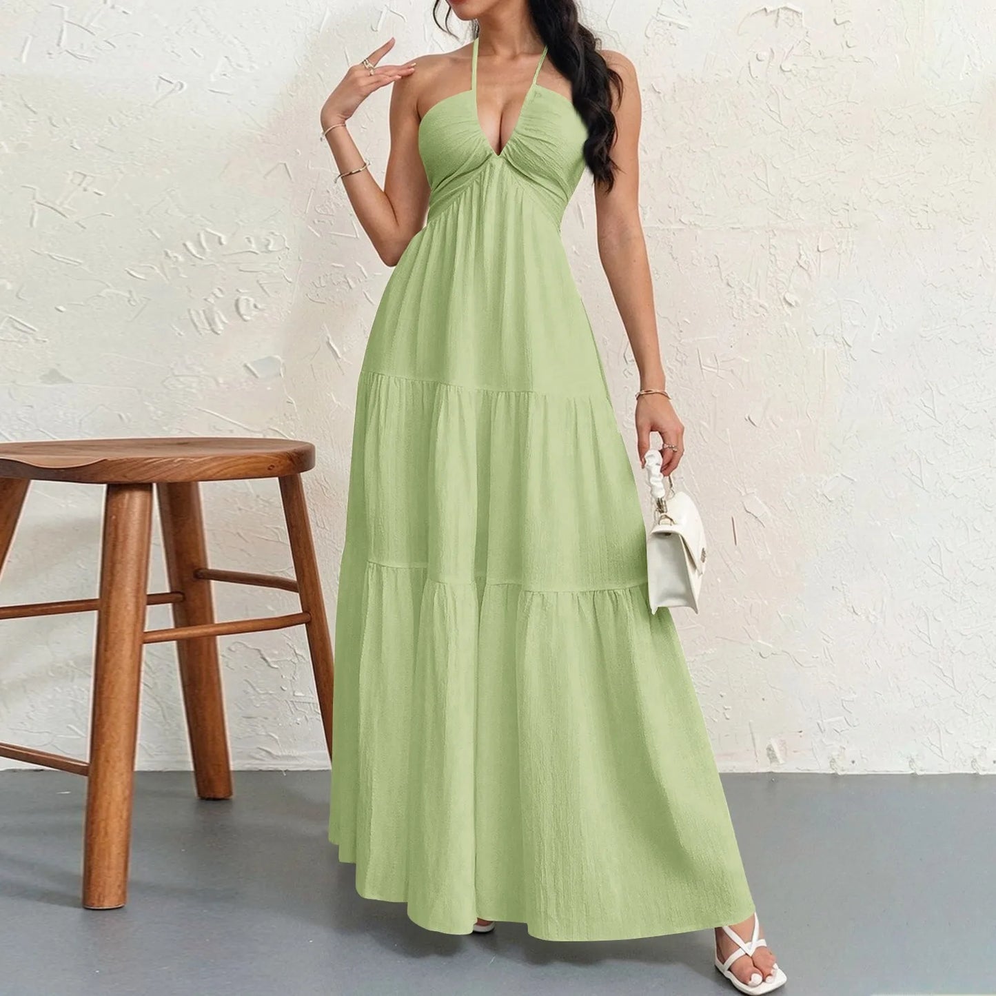 Éloria Lace-Up A-Line Dress