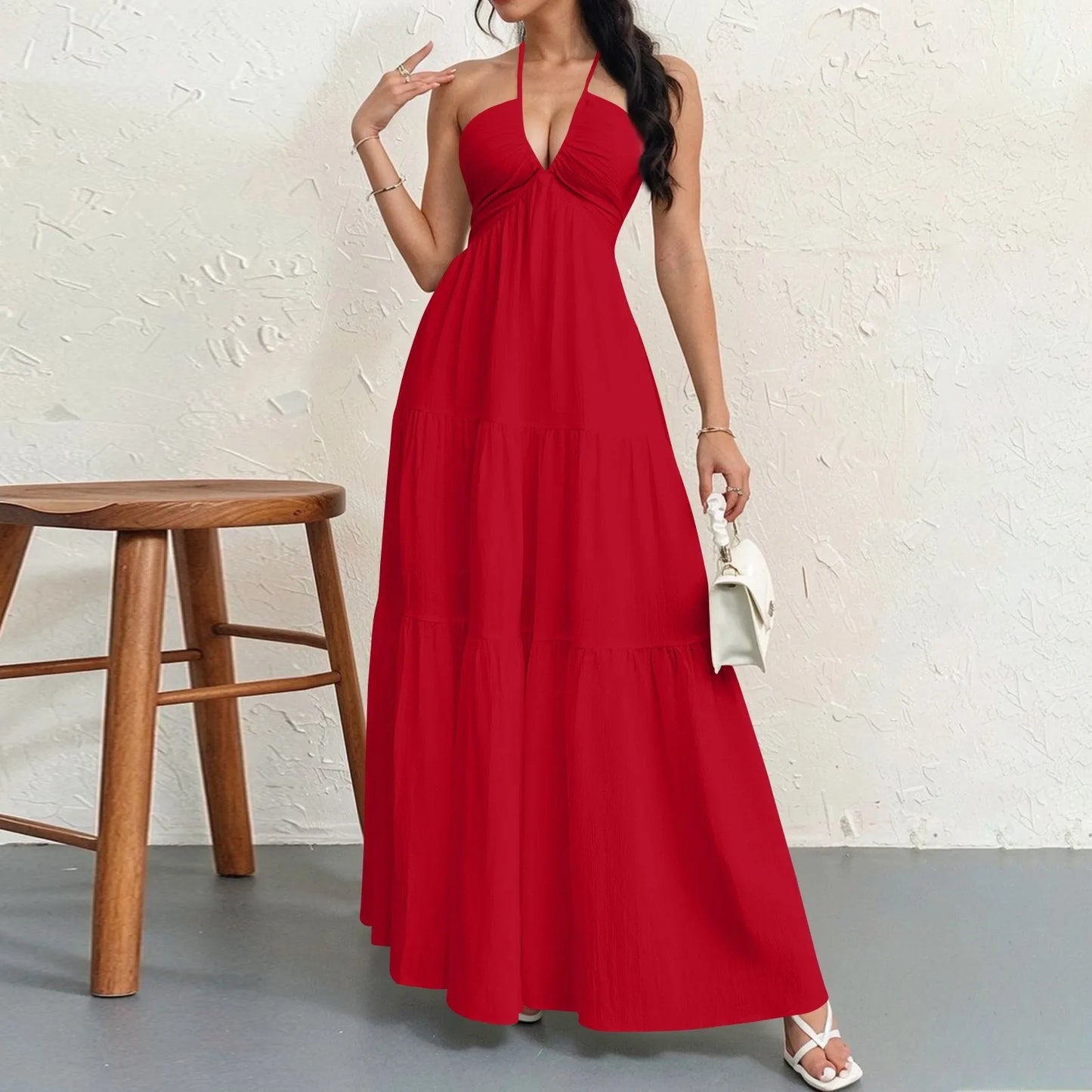 Éloria Lace-Up A-Line Dress