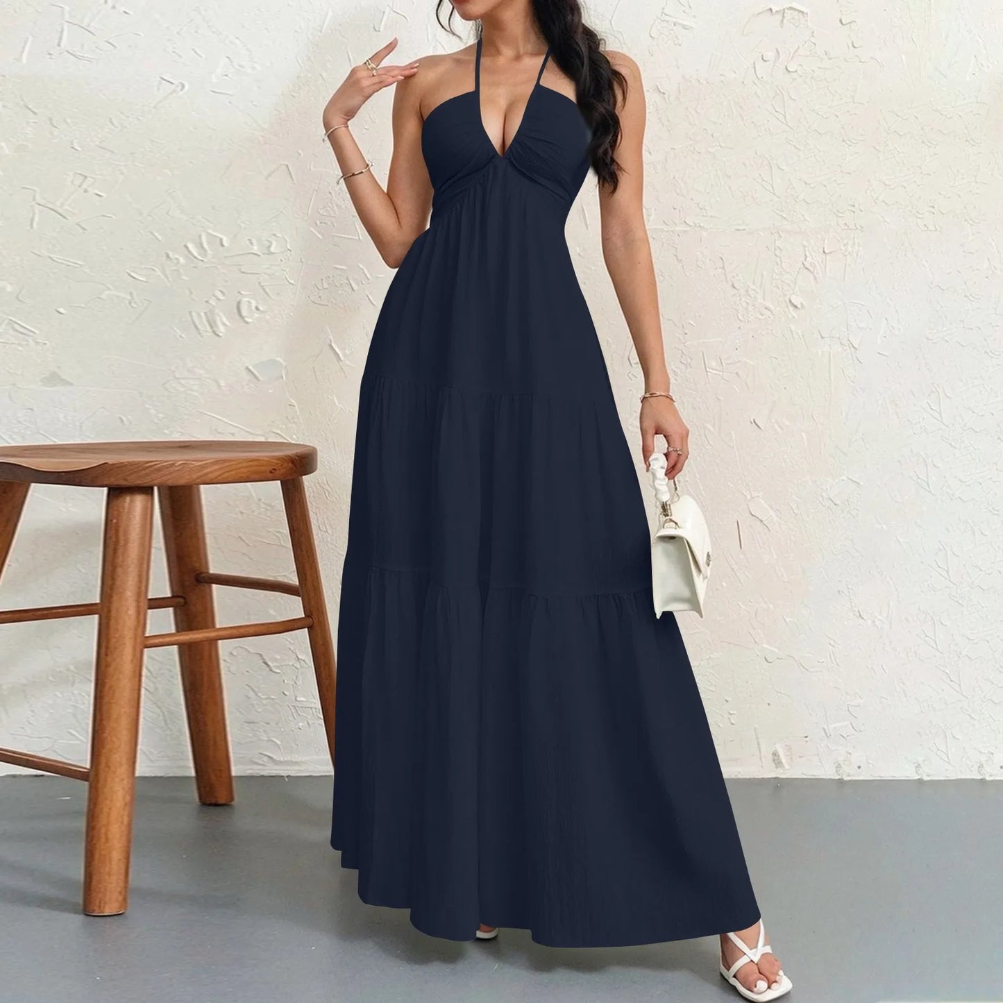 Éloria Lace-Up A-Line Dress