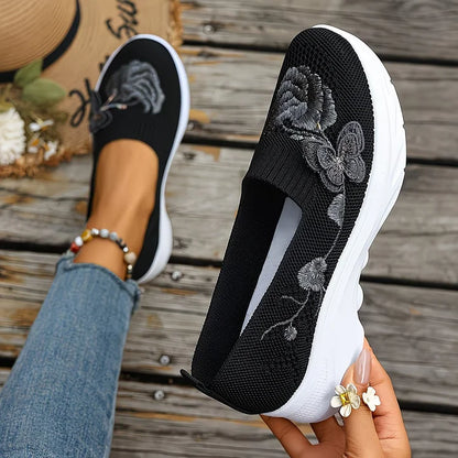 Women's Butterfly Embroidered Loafers