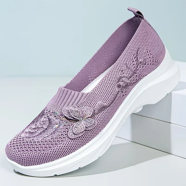 Women's Butterfly Embroidered Loafers