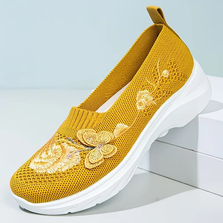 Women's Butterfly Embroidered Loafers