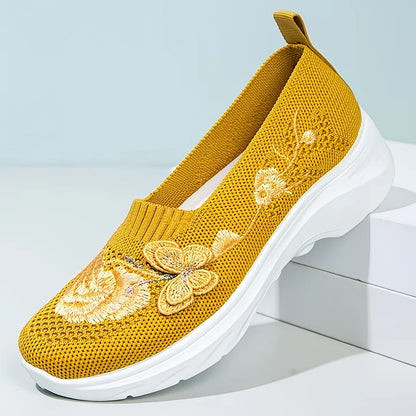 Women's Butterfly Embroidered Loafers